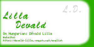 lilla devald business card